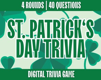 St. Patrick's Day Trivia Game | 4 Rounds, 40 Questions (Digital Download)