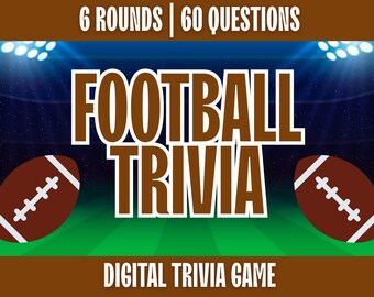 Football Trivia Game | 60 Questions, 6 Rounds (PowerPoint Digital Download)