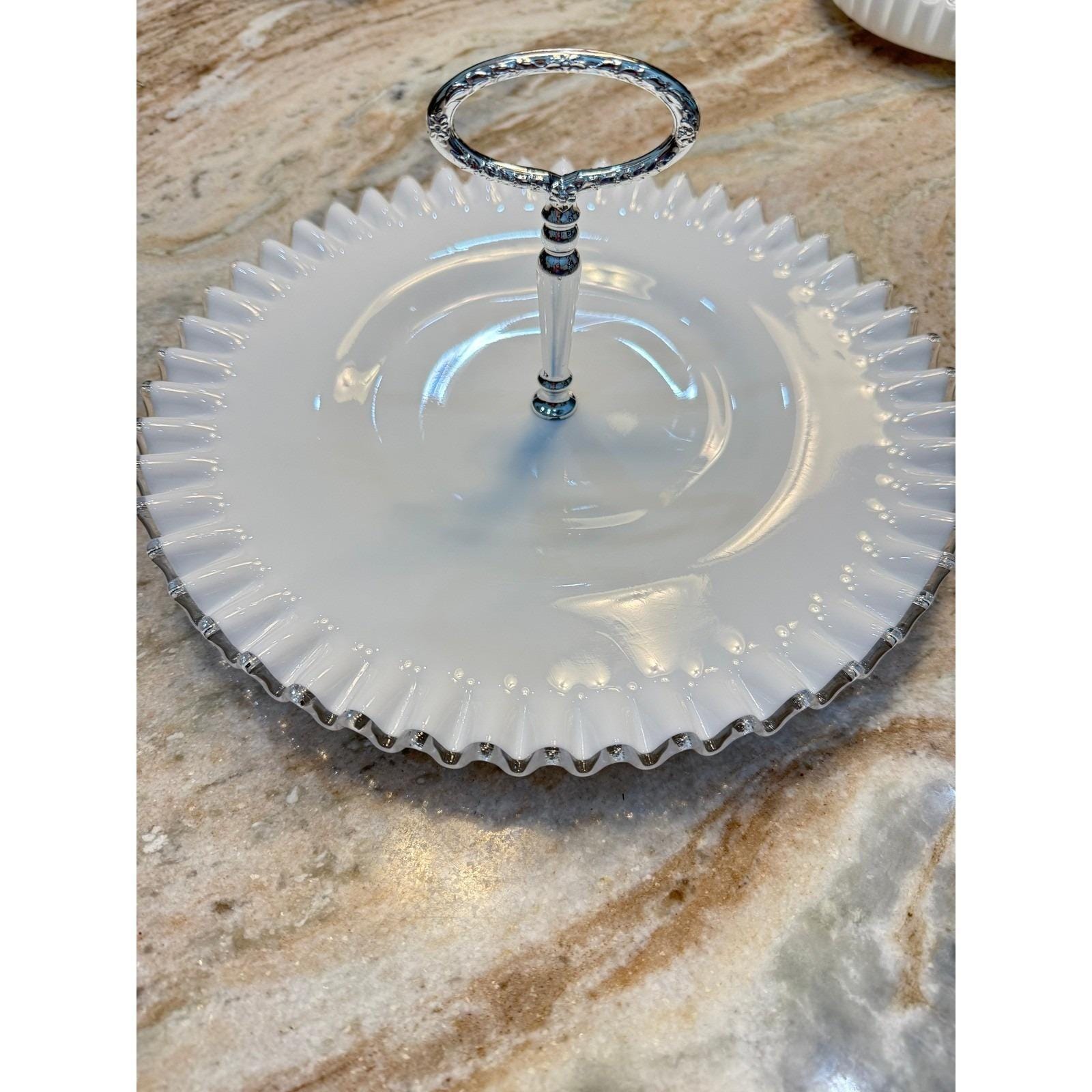 Fenton Silver Crest Dinner Plates - Etsy
