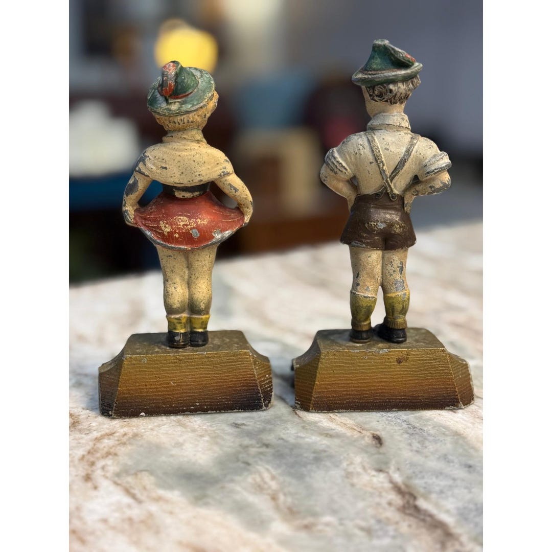 Antique 1930's Speltzer Cast Bavarian Alpine Boy and Girl Set - Etsy