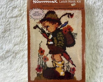 Vintage 1982 Hummel School Boy Latch Hook Kit Craft Gallery 8403K NOS 16x22