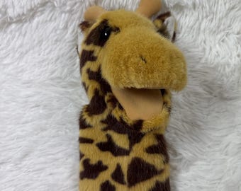 Vintage 1990 Dakin Giraffe Hand Puppet Plush 12 inch Stuffed Animal
