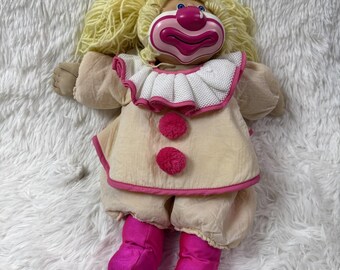 Vintage Cabbage Patch Kids 16" Blonde Clown Doll Blue Eyes Mask Coleco CPK
