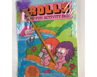 1990s Trolls Coloring Activity Book Pad 3 Pack Sealed Honey Bear Books