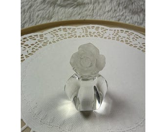 Vintage Swarovski Crystal Rose Figurine Ebeling & Reuss Vase Blossom 2"