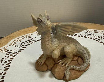 Enchantica Trea EN2234 Silver She-Terragon Dragon James Brierley Signed 1997