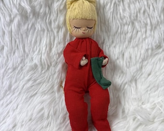 Muñeco Shackman Noel vintage, Japón, años 60, adorno navideño, decoración navideña