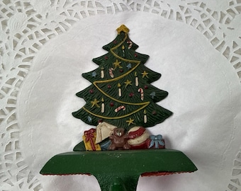 Vintage Midwest Cannon Falls Cast Iron Christmas Tree Stocking Holder 5"