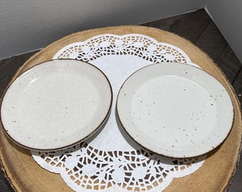 J&G Meakin Lifestyle Bread Butter Plates Set Of 2 England Speckled 6.5" Vintage