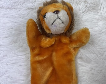 Vintage Jerry Schultz Golden Lion Hand Puppet 10 inch Made Korea Plush