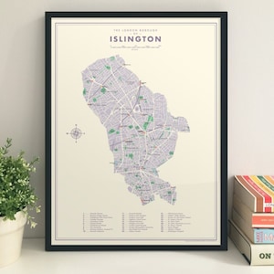 Retro gicleeprint van Islington (London Borough)