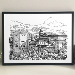 Alhambra, Granada giclee print