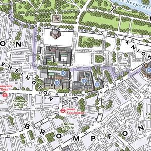 Kensington & Chelsea (london Borough) Illustrated Map Giclee Print - Etsy