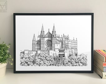 Palma Cathedral, Mallorca giclee print