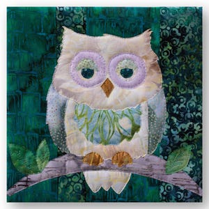 Mönster för uggla-quilt | Hooty Harriette | Moon Shadow McKenna Ryan | Digitalt PDF-applikationsmönster