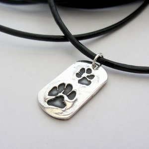 Pendentif patte Dogtag avec 2 impressions image 2