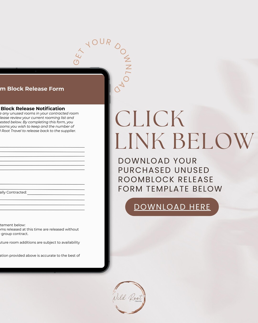 Unused Room Block Release Form | Canva Editable Template | Group Travel ...