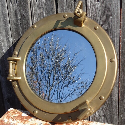 Bronze Mirror Whit Oak Frame | Etsy