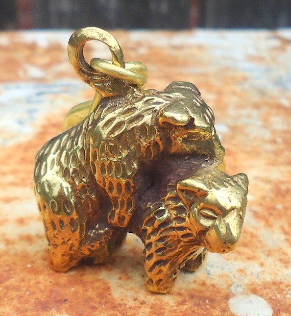 New Vintage Brass Bears Mating Keychain FREE SHIPPING New Vintage Brass Bears Mating Keychain FREE SHIPPING