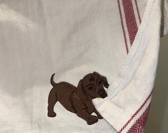 Customizable puppy hand towel (can custom print your dogs name on it)