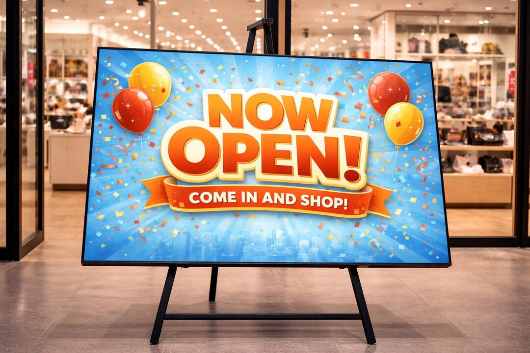 Now Open Sign | Horizontal Grand Opening Poster (digital Download) - Etsy