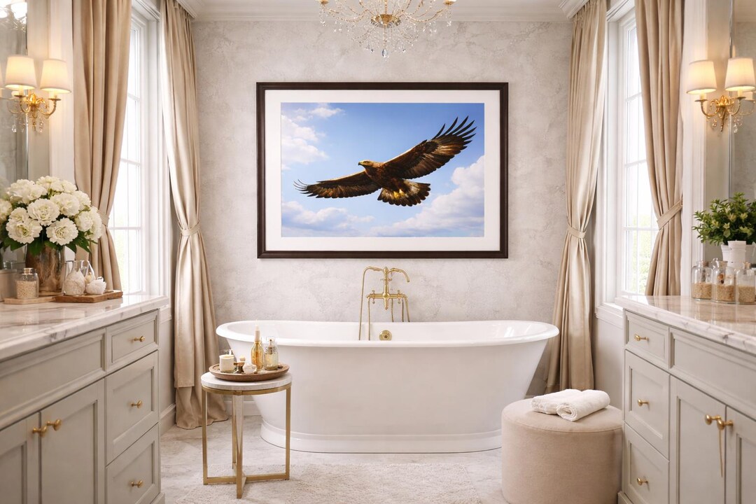 Golden Eagle in Flight Art Print, Wildlife Decor (digital Download) - Etsy
