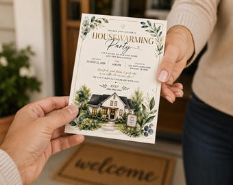 Vorlage für eine Einweihungseinladung, Einladung zur Feier im neuen Zuhause, personalisierte Einweihungseinladung, druckbare digitale Einladung