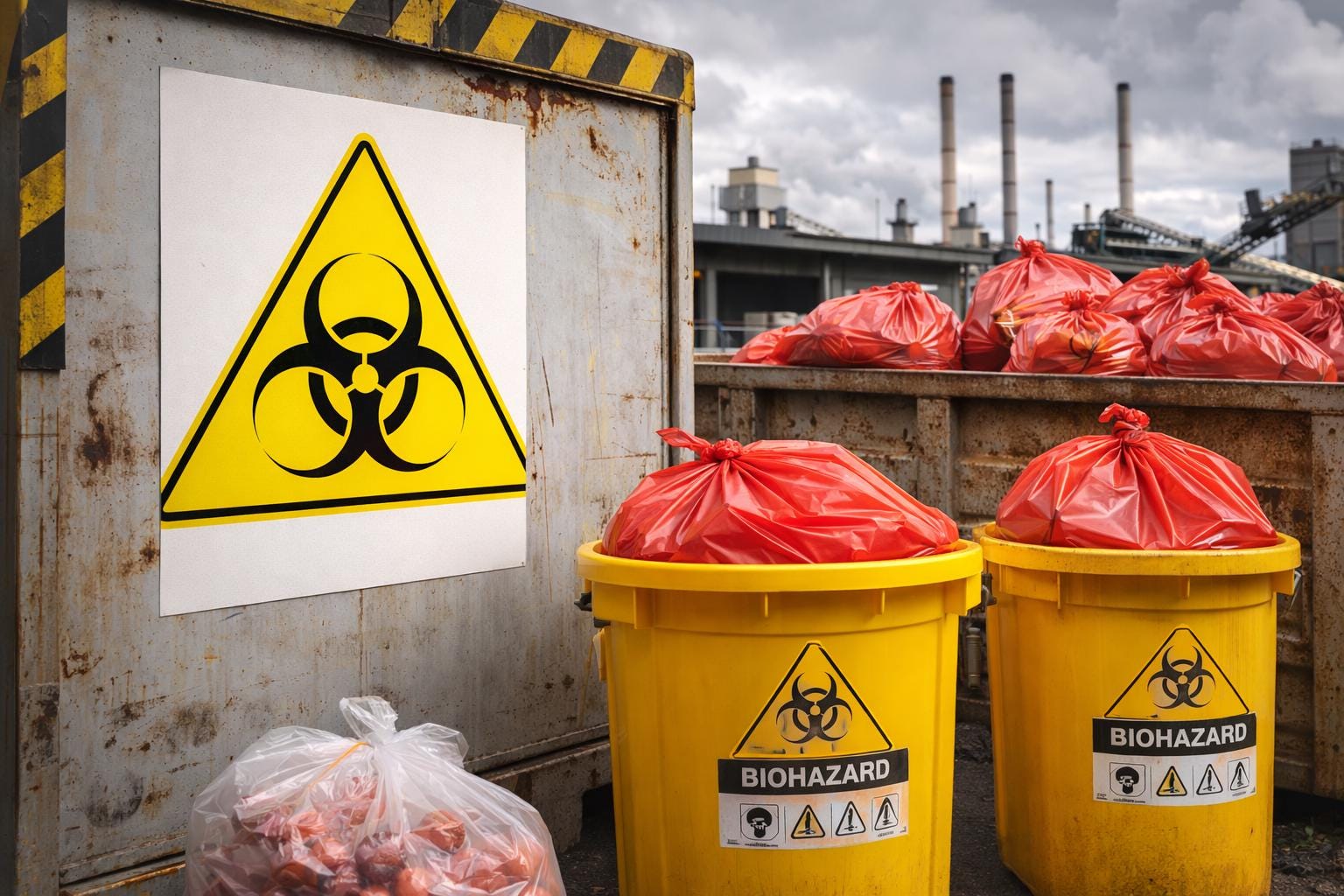 Biohazard Warning Sign Printable | Industrial Safety Poster (digital ...