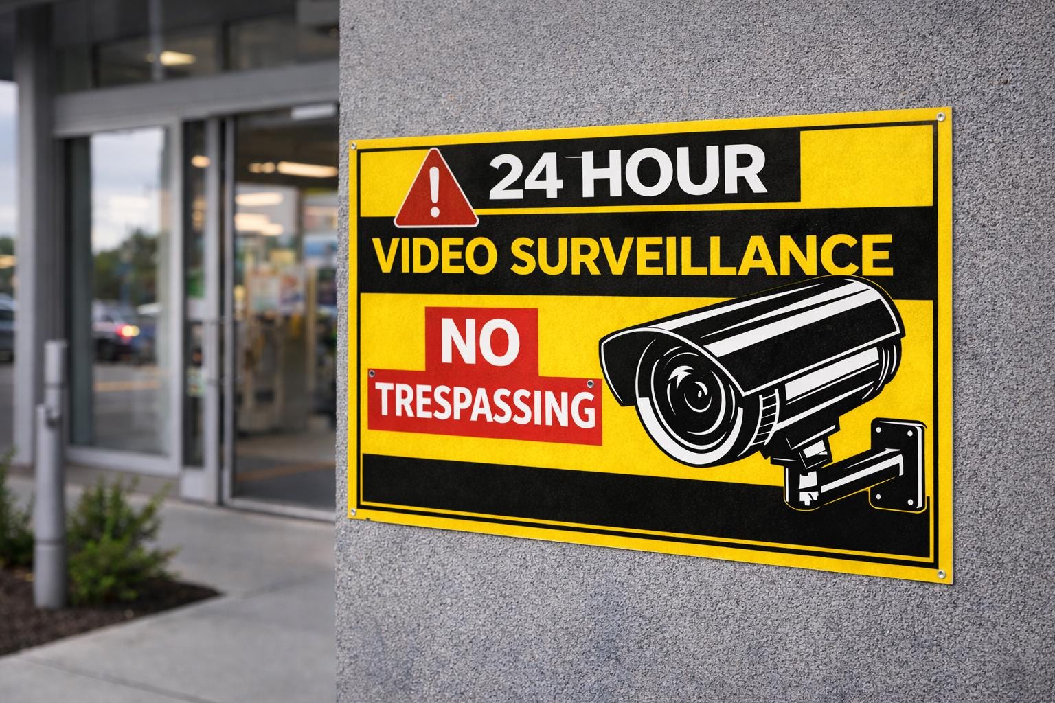 24 Hour Video Surveillance Sign | CCTV Warning Poster (digital Download ...