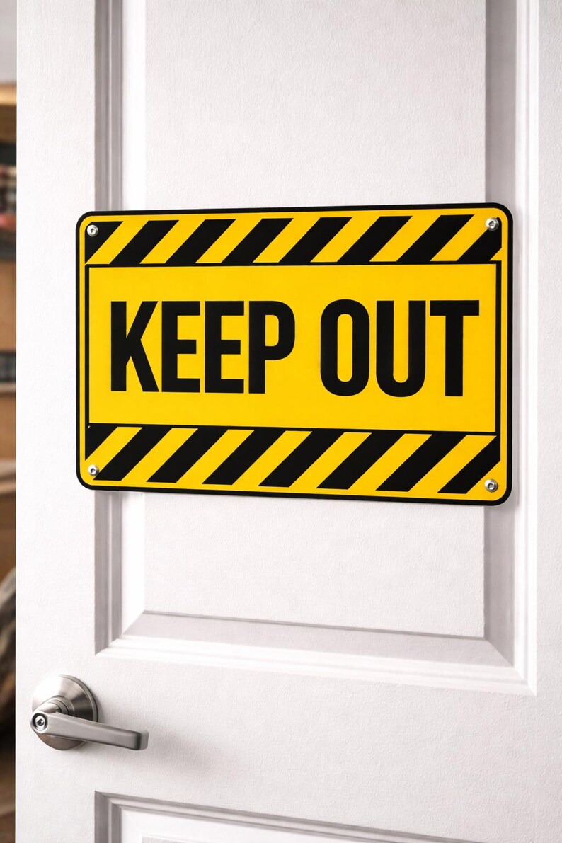 Keep Out Sign Templates Keep Out Sign Printable | Yellow & Black Warning Sign (digital Download ...