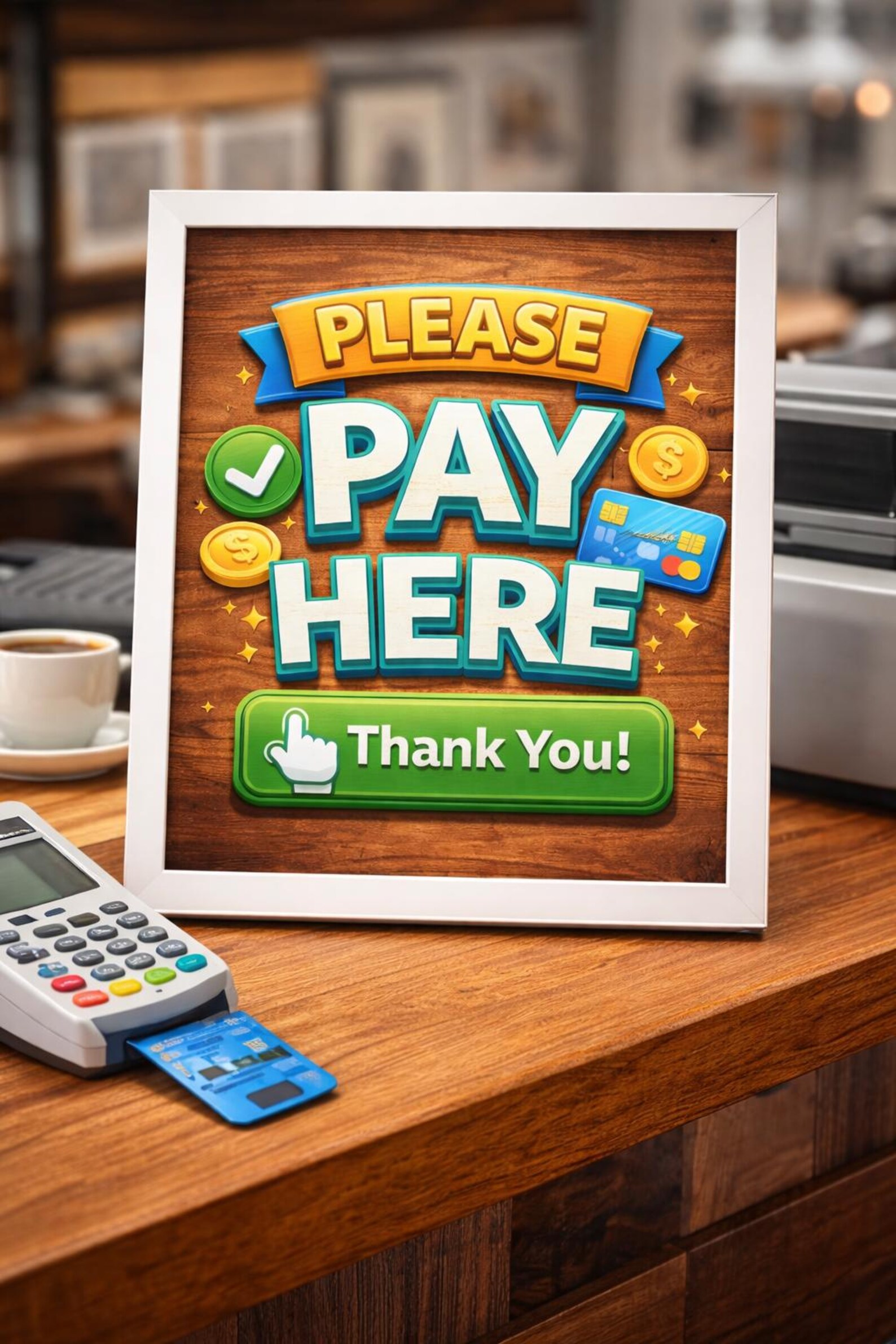 Please Pay Rent Image Please Pay Here Sign | Small Business Checkout (digital Download) - Etsy
