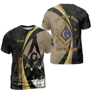 Freimaurer Muster T-Shirt Größe S-5XL