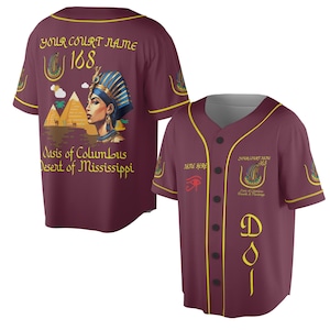 Name DOI Töchter der Isis PYRAMID QUEEN Shriners Aeaonms 3D Baseball Jersey Shirt Größe S-5XL