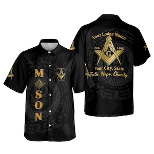masonic dress shirts Amazon.com: Gold Square & Compass Embroidered Masonic Men's Poplin Button Down Dress Shirt