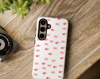 Różowe Serduszka Walentynkowe Wytrzymałe Etui | Kwiatowy pokrowiec na telefon