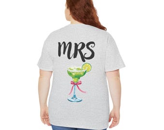 Koszulka z kieliszkiem Margarity z limonką | Koszulka z nadrukiem „Bachelorette Bridal Party”