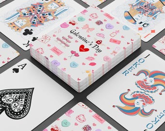 Karty do gry w pokera na Galentynki