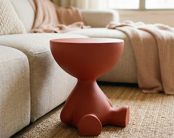 Sculptural Bear Side Table | Modern Accent Furniture