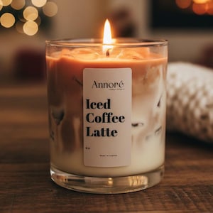 Latte au café glacé - Bougie de soja faite main (8 oz)