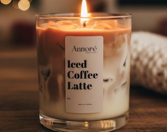 Latte au café glacé - Bougie de soja faite main (8 oz)