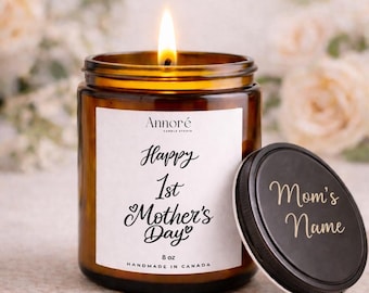 Personalized First Mother's Day Candle – Custom "Smells Like" Mom Gift