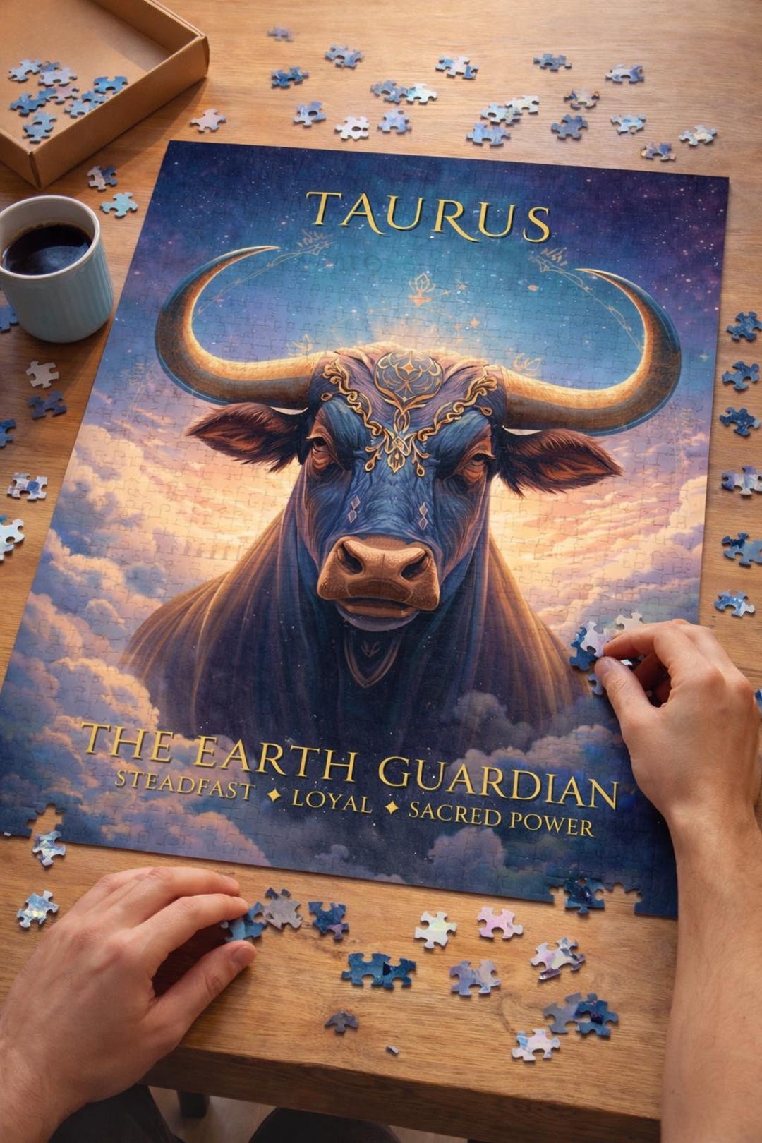 Taurus Sign Riddle Personalized Taurus Zodiac Puzzle | Earth Guardian Spirit Animal ...