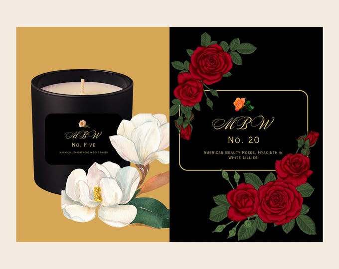 Soy Candle Duo | Rose Hyacinth Magnolia Home Fragrance | Hand Poured Gift | Gift-Ready | Luxury Gift for Her