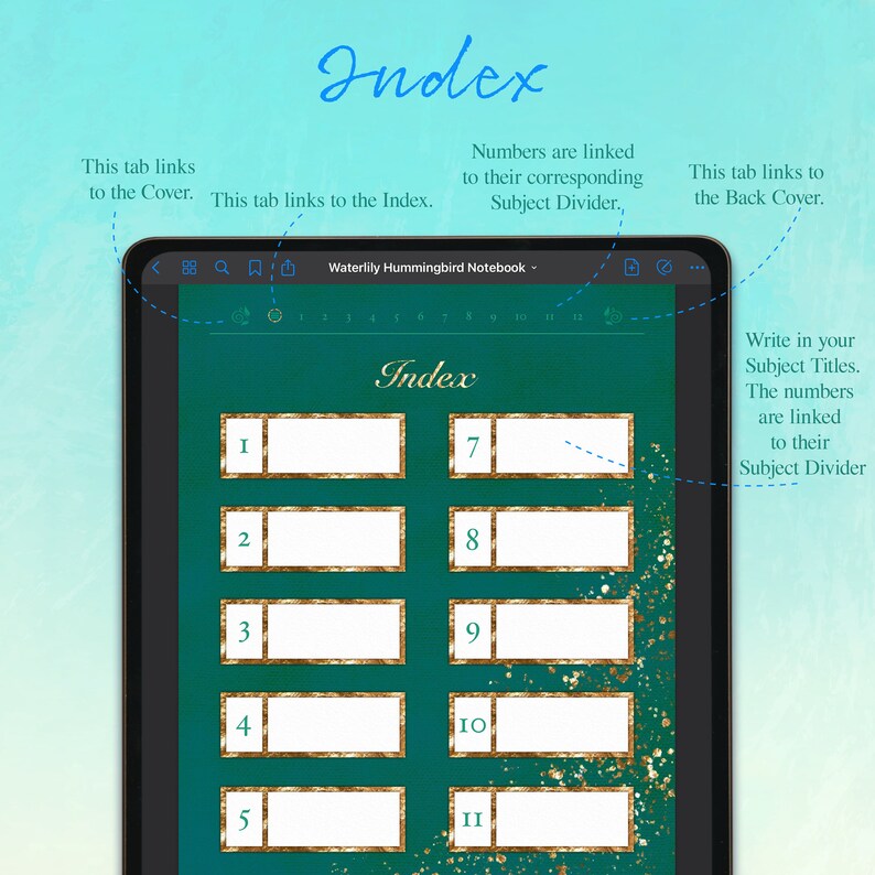 Goodnotes Digital Notebook Blank + Bonus Metallic Digital Stickers ...