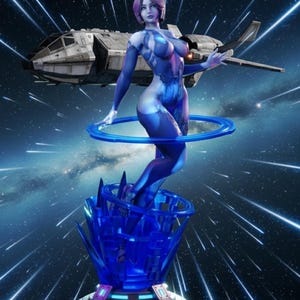 Cortana, 3DMoon, Halo Memorabilia. Option of Neon AND Transparent filament. Both aesthetic and functional.