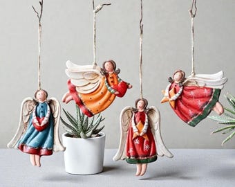 Decorative Hanging Angels Set of 4, Angel Ornaments, Home Decor, Decoration Gift