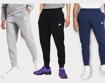 Nike club joggers cuffed tapered slim pants casual gym