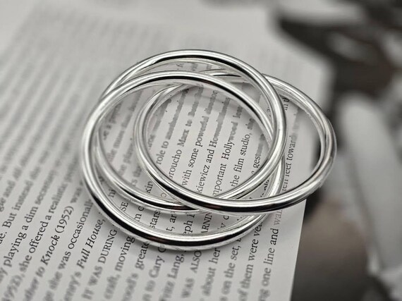 Vintage style stackable Russian bangles bracelet,… - image 2