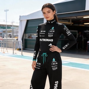 Kimi-Antonelli Inspired 2026 F1 Women Bodysuit and Trouser: Racing Base Layer Women Set