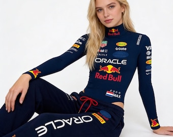 Max Verstappen 2026 F1 Women Black Bodysuit and Trouser: Racing Base Layer Women Set